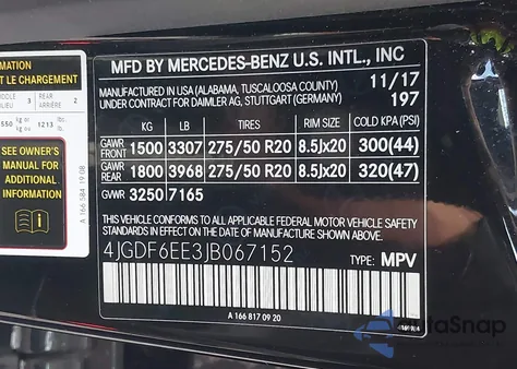2018 Mercedes-Benz Gls 450 4Matic z USA, uszkodzony, nr VIN 4JGDF6EE3JB067152